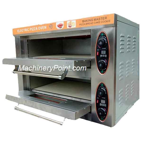 Double Deck 2 Trays Electric Pizza Oven Price